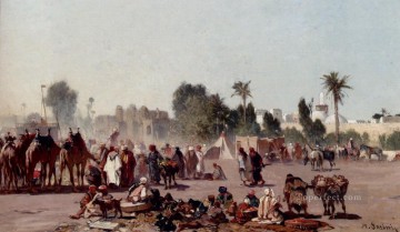  comerciante Pintura - Los comerciantes árabes Alberto Pasini